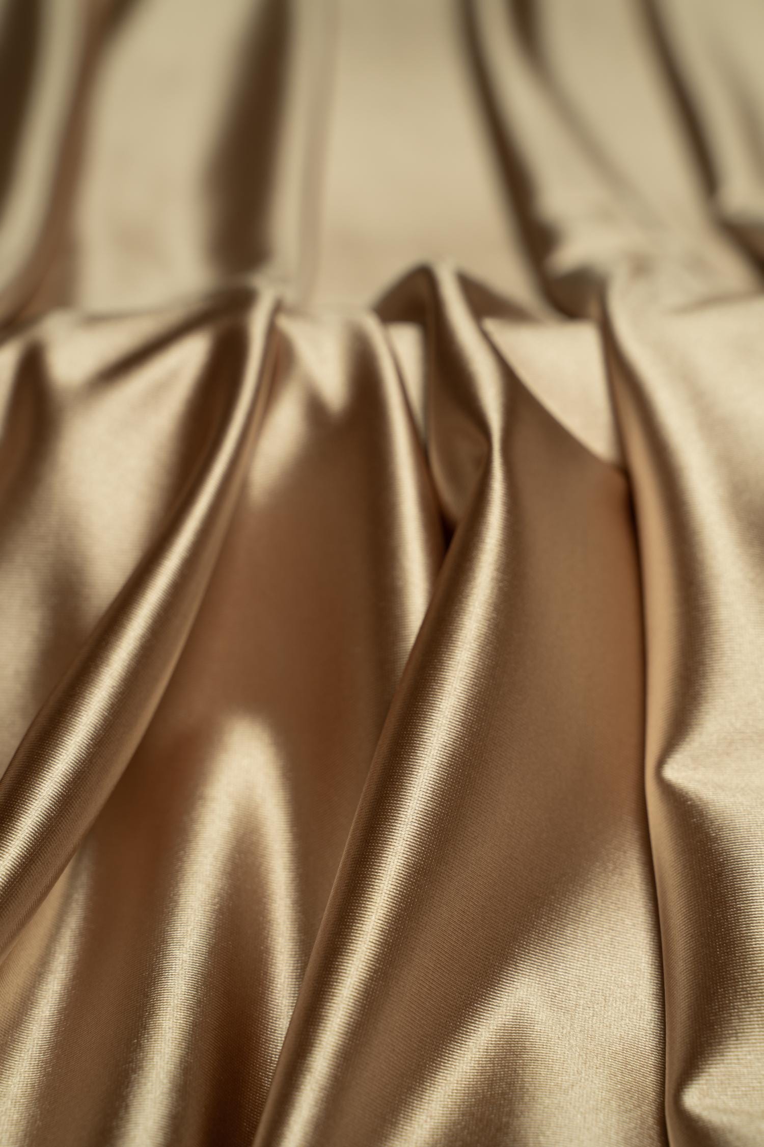 Taupe Shiny Nylon Spandex | Stretchy Fabric by the Yard
