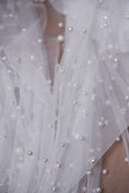 Load image into Gallery viewer, White Pearl Bridal Fabric by the Yard | Luxury Festival Fabric for Dynamic Wedding Dress Designs Perfect for Womens Couture.
