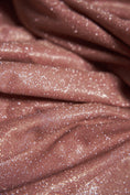 Load image into Gallery viewer, Dusty Pink Glitter Fabric by the Yard | Lurex Spandex Knit for Wedding Dresses, Evening Gowns, Costumes & Backdrops Sparkle Shimmer Fabric.
