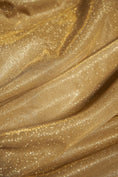 Load image into Gallery viewer, Gold Glitter Fabric | Lurex Spandex Knit by the Yard | Sparkle Shimmer Wedding Fabric for Evening Gowns, Costumes & Backdrops, Prom Dresses