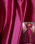 Load image into Gallery viewer, Fuchsia Shiny Nylon Spandex, Stretch Fabric by the Yard for Sportswear, Bridal Attire, Evening & Prom Dresses, Costumes and Formal Attire