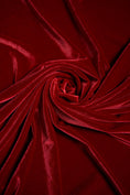 Load image into Gallery viewer, Deep Red Velvet Stretch Fabric- Soft Luxury 4 Way Stretch Velvet by the Yard for Costumes & Fashion Bows, Evening and Prom Dresses, Garments