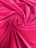 Load image into Gallery viewer, Hot Pink Soft 4-Way Stretch Velvet by the Yard for Costumes and Bows| Luxury Fashion Fabric for Evening and Prom Dresses. Fashion Costumes