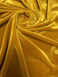 Load image into Gallery viewer, Top-Rated Gold Velvet Stretch Fabric: Luxurious 4-Way Stretch Velvet for Costumes & Bows Perfect for Your Next Project.