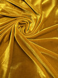 Load image into Gallery viewer, Top-Rated Gold Velvet Stretch Fabric: Luxurious 4-Way Stretch Velvet for Costumes & Bows Perfect for Your Next Project.