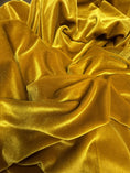 Load image into Gallery viewer, Top-Rated Gold Velvet Stretch Fabric: Luxurious 4-Way Stretch Velvet for Costumes & Bows Perfect for Your Next Project.