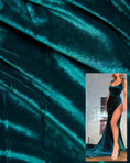 Load image into Gallery viewer, Top-Rated Jade Velvet Stretch Fabric: Luxurious Green Velvet by the Yard for Costumes, Bows & Fashion Designs, Evening and Prom Dresses