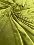 Load image into Gallery viewer, Olive Green Stretch Velvet - 4 Way Stretch Fabric by the Yard for Women's Dresses, Antique Designs, Fashion Bows, Evening and Prom Dresses