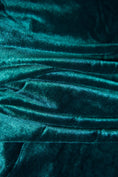 Load image into Gallery viewer, Top-Rated Jade Velvet Stretch Fabric: Luxurious Green Velvet by the Yard for Costumes, Bows & Fashion Designs, Evening and Prom Dresses