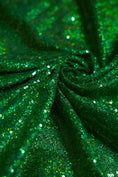 Load image into Gallery viewer, Iridescent Green Sequin Fabric by the Yard - Luxury Shiny Sequins for Dresses, Modern Fashion, & Designer Projects. Prom and Evening Fabrics