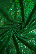 Load image into Gallery viewer, Iridescent Green Sequin Fabric by the Yard - Luxury Shiny Sequins for Dresses, Modern Fashion, & Designer Projects. Prom and Evening Fabrics