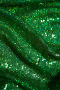 Load image into Gallery viewer, Iridescent Green Sequin Fabric by the Yard - Luxury Shiny Sequins for Dresses, Modern Fashion, & Designer Projects. Prom and Evening Fabrics