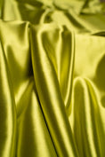 Load image into Gallery viewer, Chartreuse Shiny Nylon Spandex Fabric by the Yard Stretch Fabric for Sportswear, Bridal Attire, Evening Dresses, Prom Dresses & Costumes