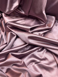 Load image into Gallery viewer, Luxurious Dusty Plum Shiny Nylon Spandex Fabric, Stretchy by the Yard for Sportswear, Bridal, Evening Dresses, Prom Dresses and Costumes
