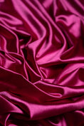 Load image into Gallery viewer, Fuchsia Shiny Nylon Spandex, Stretch Fabric by the Yard for Sportswear, Bridal Attire, Evening & Prom Dresses, Costumes and Formal Attire