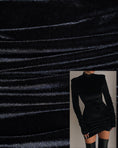 Load image into Gallery viewer, Black Velvet Stretch Fabric | Soft Velvet Fabric by the Yard | Luxury 4-Way Stretch for Costumes & Bows | Fashion Fabric. Premium Velvet