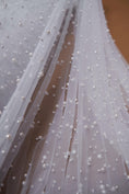 Load image into Gallery viewer, White Pearl Bridal Fabric by the Yard | Luxury Festival Fabric for Dynamic Wedding Dress Designs Perfect for Womens Couture.
