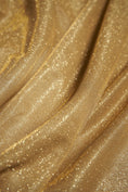 Load image into Gallery viewer, Gold Glitter Fabric | Lurex Spandex Knit by the Yard | Sparkle Shimmer Wedding Fabric for Evening Gowns, Costumes & Backdrops, Prom Dresses