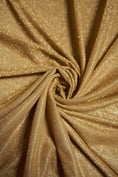 Load image into Gallery viewer, Gold Glitter Fabric | Lurex Spandex Knit by the Yard | Sparkle Shimmer Wedding Fabric for Evening Gowns, Costumes & Backdrops, Prom Dresses