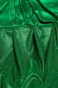 Load image into Gallery viewer, Top-Rated Emerald Green Glitter Lurex Fabric: Spandex Knit by the Yard for Evening Gowns, Costumes & Backdrops, Prom Dresses and Garments
