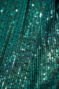 Load image into Gallery viewer, Iridescent Striped Sequin Fabric on Stretch Mesh Sparkly Sequin Fabric for Dresses, Gowns, Costumes, Evening Wear, DIY Fashion Projects