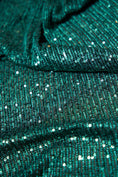 Load image into Gallery viewer, Iridescent Striped Sequin Fabric on Stretch Mesh Sparkly Sequin Fabric for Dresses, Gowns, Costumes, Evening Wear, DIY Fashion Projects