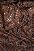 Load image into Gallery viewer, Iridescent Striped Sequin Fabric on Stretch Mesh Sparkly Sequin Fabric for Dresses, Costumes, Bridal, Evening Wear, DIY Fashion Projects.