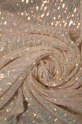 Load image into Gallery viewer, Iridescent Striped Sequin Fabric on Stretch Mesh Sparkly Sequin Fabric for Dresses, Gowns, Costumes, Bridal, Evening Wear, Prom Dresses