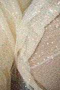 Load image into Gallery viewer, Exclusive Bridal Iridescent Beaded Embroidery Lace Fabric for Wedding Dresses, Custom Gowns & Veils Luxury Wedding Fabric for Bridal Couture