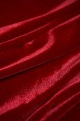 Load image into Gallery viewer, Deep Red Velvet Stretch Fabric- Soft Luxury 4 Way Stretch Velvet by the Yard for Costumes & Fashion Bows, Evening and Prom Dresses, Garments