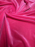 Load image into Gallery viewer, Hot Pink Soft 4-Way Stretch Velvet by the Yard for Costumes and Bows| Luxury Fashion Fabric for Evening and Prom Dresses. Fashion Costumes