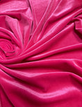 Load image into Gallery viewer, Hot Pink Soft 4-Way Stretch Velvet by the Yard for Costumes and Bows| Luxury Fashion Fabric for Evening and Prom Dresses. Fashion Costumes
