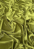 Load image into Gallery viewer, Olive Green Stretch Velvet - 4 Way Stretch Fabric by the Yard for Women's Dresses, Antique Designs, Fashion Bows, Evening and Prom Dresses
