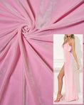 Load image into Gallery viewer, Soft Pink Stretch Velvet Fabric- 4-Way Stretch Dress Material | Perfect for Party Dresses and Crafts -By the Yard for Prom and Evening Gowns
