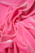 Load image into Gallery viewer, Barbie Pink Velvet Fabric by the Yard | Luxury Stretch Velvet for Dresses | Soft Velvet Fabric for Fashion, Prom and Evening Dresses