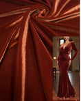 Load image into Gallery viewer, Rust Stretch Velvet Fabric - Premium Velvet by the Yard | Perfect for Party Dresses & Wedding Apparel, Prom Dresses, Evening Gowns. Costumes