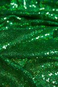 Load image into Gallery viewer, Iridescent Green Sequin Fabric by the Yard - Luxury Shiny Sequins for Dresses, Modern Fashion, & Designer Projects. Prom and Evening Fabrics