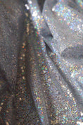 Load image into Gallery viewer, Silver Sequin Fabric | Iridescent Glitter Fabric for Clothing | Fashion Wedding Fabric by the Yard, Modern Sparkle Textiles, Prom Dresses