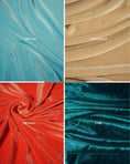 Load image into Gallery viewer, Stretchy Velvet Fabric | Soft Velvet Fabric by the Yard | Luxury 4-Way Stretch Velvet Colors Collection for Costumes & Bows, Prom Dresses