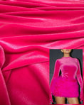 Load image into Gallery viewer, Hot Pink Soft 4-Way Stretch Velvet by the Yard for Costumes and Bows| Luxury Fashion Fabric for Evening and Prom Dresses. Fashion Costumes