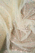 Load image into Gallery viewer, Exclusive Bridal Iridescent Beaded Embroidery Lace Fabric for Wedding Dresses, Custom Gowns & Veils Luxury Wedding Fabric for Bridal Couture