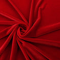 Load image into Gallery viewer, Red Stretch Velvet by the Yard | Luxurious Red Velvet Fabric for Apparel, Party, Prom and Evening Dresses. Premium Red Stretch Velvet Fabric