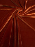 Load image into Gallery viewer, Rust Stretch Velvet Fabric - Premium Velvet by the Yard | Perfect for Party Dresses & Wedding Apparel, Prom Dresses, Evening Gowns. Costumes