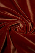 Load image into Gallery viewer, Rust Stretch Velvet Fabric - Premium Velvet by the Yard | Perfect for Party Dresses & Wedding Apparel, Prom Dresses, Evening Gowns. Costumes