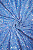 Load image into Gallery viewer, Baby Blue Iridescent Fabric, Velvet Sequin Fabric, Stretch Velvet Fabric by the Yard, Luxury 2 Way Stretch Velvet Fashion Fabric