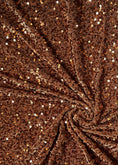 Load image into Gallery viewer, Brown Velvet Fabric, Sequin Fabric, Stretch Velvet Fabric by the Yard, Festival Wear, Luxury 2 Way Stretch Velvet Fashion Fabric