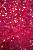 Load image into Gallery viewer, Fuchsia Iridescent Fabric, Velvet Sequin Fabric, Prom Dress Fabric by the Yard, Luxury 2 Way Stretch Velvet Wedding Fabric