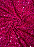 Load image into Gallery viewer, Fuchsia Velvet Fabric, Sequin Fabric, Prom Dress Fabric by the Yard, Festival Wear, Luxury 2 Way Stretch Velvet Wedding Fabric