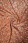 Load image into Gallery viewer, Gold Coffee Sequin Fabric, Stretch Velvet Fabric by the Yard, Festival Fabric, Luxury 2 Way Stretch Velvet Fashion Fabric