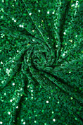 Load image into Gallery viewer, Kelly Green Sequins Velvet Fabric, Stretch Velvet Fashion Fabric, Fabric by the Yard, Shiny Sequin Fabric, Luxury Fabric